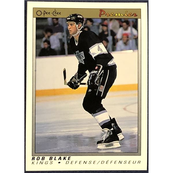 1990-91 O-PEE-CHEE PREMIER NHL ROB BLAKE (HOF) ROOKIE CARD