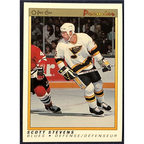 1990-91 O-PEE-CHEE PREMIER NHL SCOTT STEVENS (HOF)