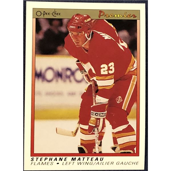 1990-91 O-PEE-CHEE PREMIER NHL STEPHANE MATTEAU ROOKIE CARD