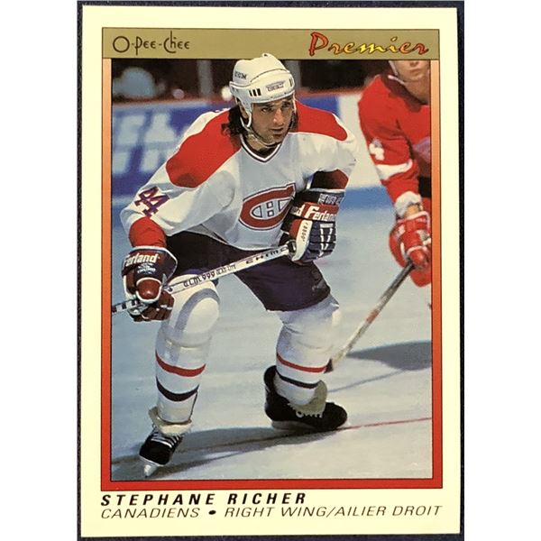 1990-91 O-PEE-CHEE PREMIER NHL STEPHANE RICHER