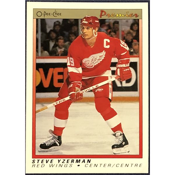 1990-91 O-PEE-CHEE PREMIER NHL STEVE YZERMAN (HOF)