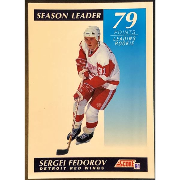 1991-92 SCORE SERGEI FEDEROV (HOF)