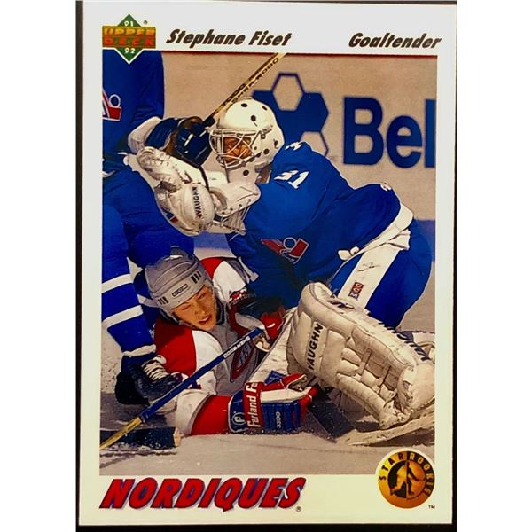1991-92 UPPER DECK STEPHANE FISET ROOKIE CARD