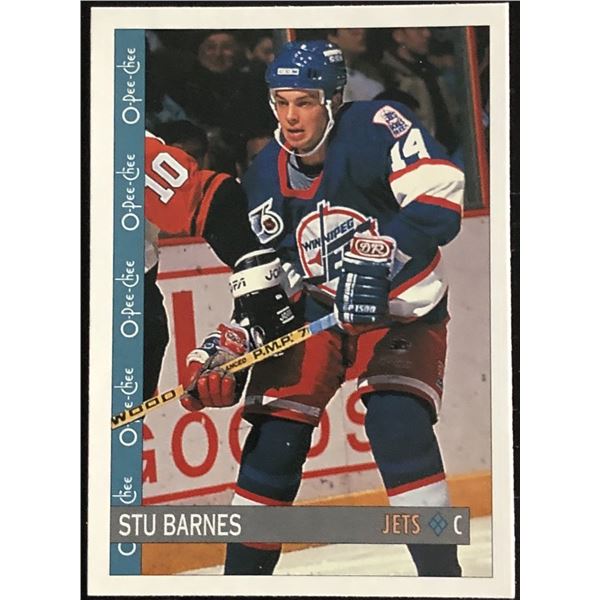 1992-93 O-PEE-CHEE STU BARNES ROOKIE CARD