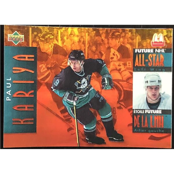 1994-95 UPPER DECK PAUL KARIYA (HOF) ROOKIE CARD