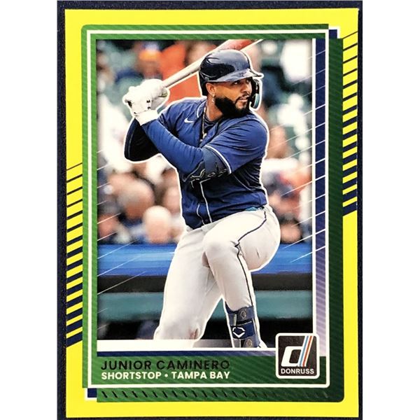 2025 DONRUSS YELLOW PARALLEL JUNIOR CAMINERO ROOKIE CARD