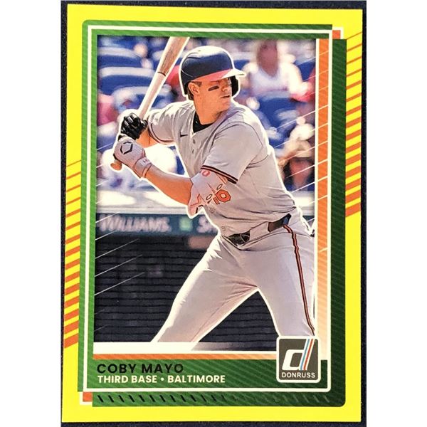 2025 DONRUSS YELLOW PARALLEL COBY MAYO ROOKIE CARD