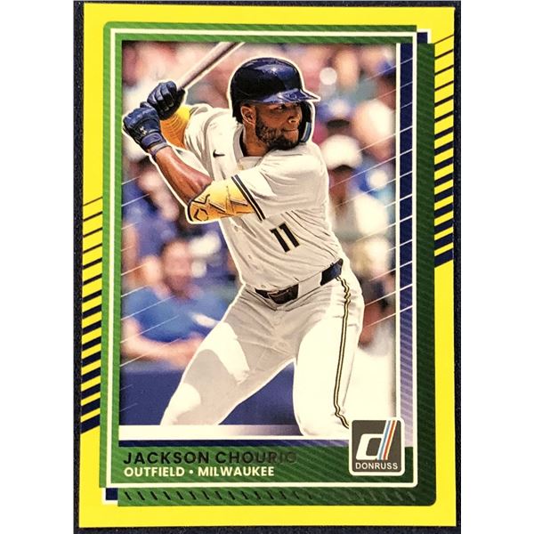 2025 DONRUSS YELLOW PARALLEL JACKSON CHOURIO ROOKIE CARD