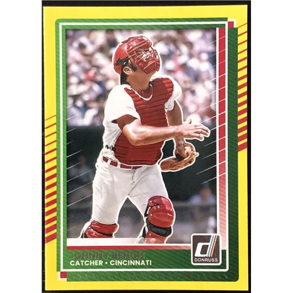 2025 DONRUSS YELLOW PARALLEL JOHNNY BENCH (HOF)
