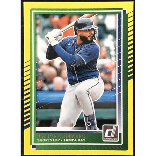 2025 DONRUSS YELLOW PARALLEL JUNIOR CAMINERO ROOKIE CARD