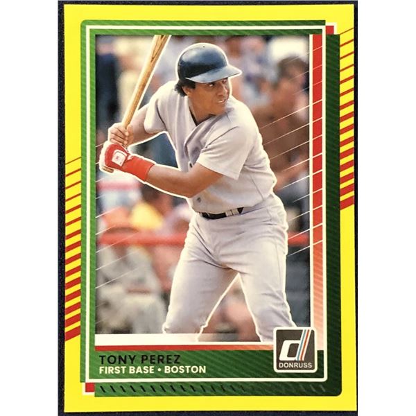 2025 DONRUSS YELLOW PARALLEL TONY PEREZ (HOF)