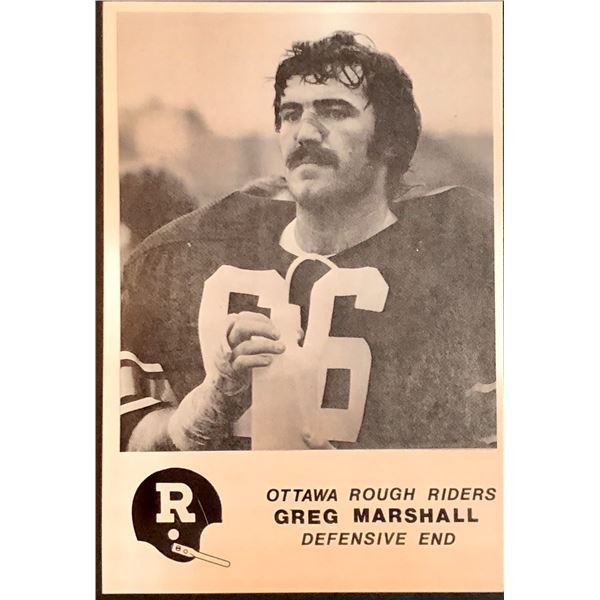 1981 JOGO CFL GREG MARSHALL (HOF)