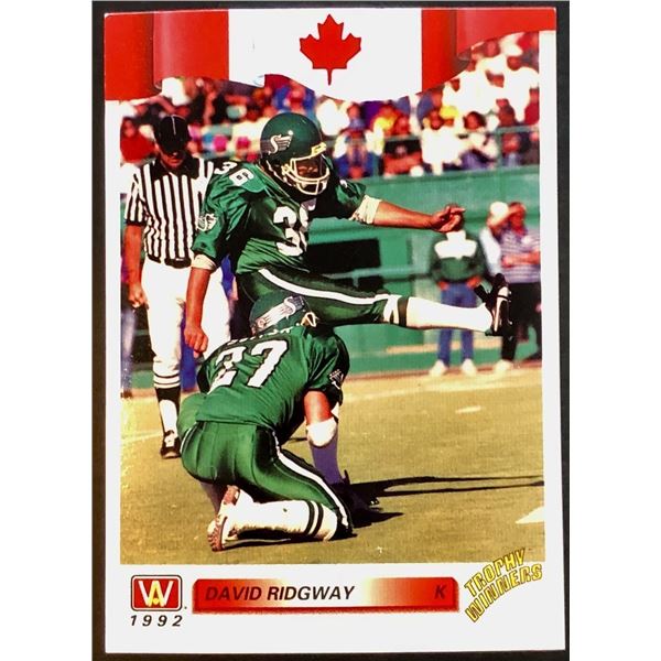 1991 AW SPORTS CFL DAVE RIDGWAY (HOF)