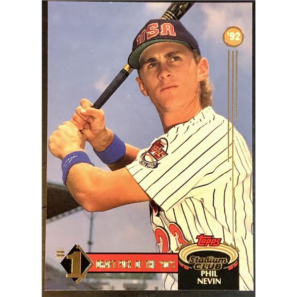 1992 TOPPS STADIUM CLUB PHIL NEVIN ROOKIE CARD