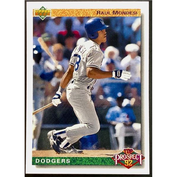 1992 UPPER DECK RAUL MONDESI ROOKIE CARD