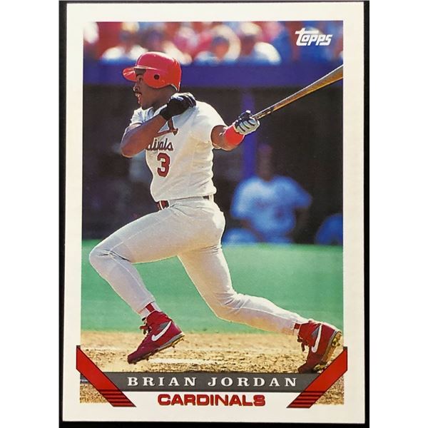 1993 TOPPS BRIAN JORDAN ROOKIE CARD