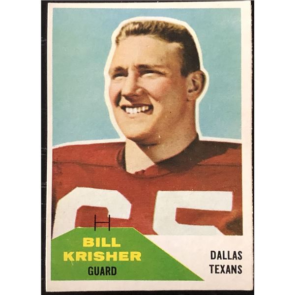 1960 FLEER NFL BILL KRISHER