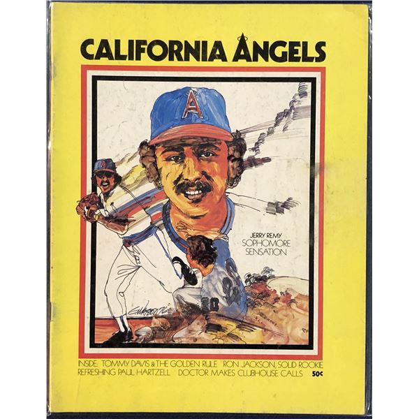 1976 CALIFORNIA ANGELS GAME PROGRAM - JERRY REMY