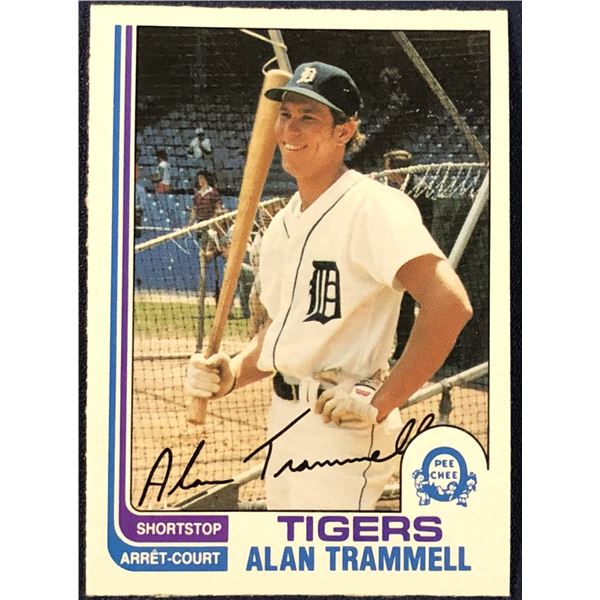 1982 O-PEE-CHEE BASEBALL ALAN TRAMMELL (HOF)