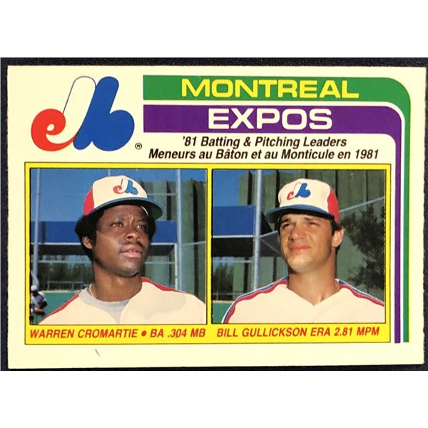 1982 O-PEE-CHEE BASEBALL BILL GULLICKSON