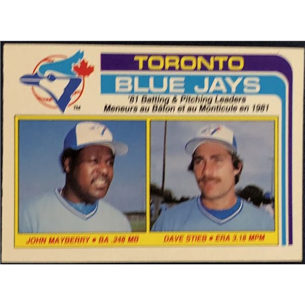 1982 O-PEE-CHEE BASEBALL DAVE STIEB