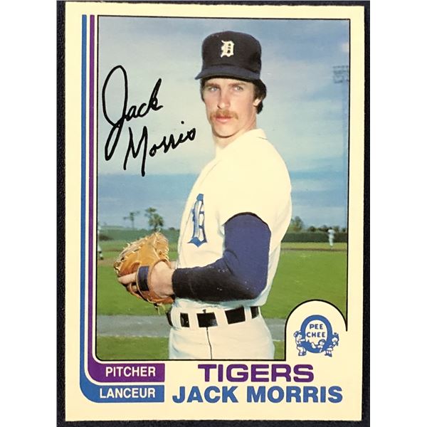 1982 O-PEE-CHEE BASEBALL JACK MORRIS (HOF)