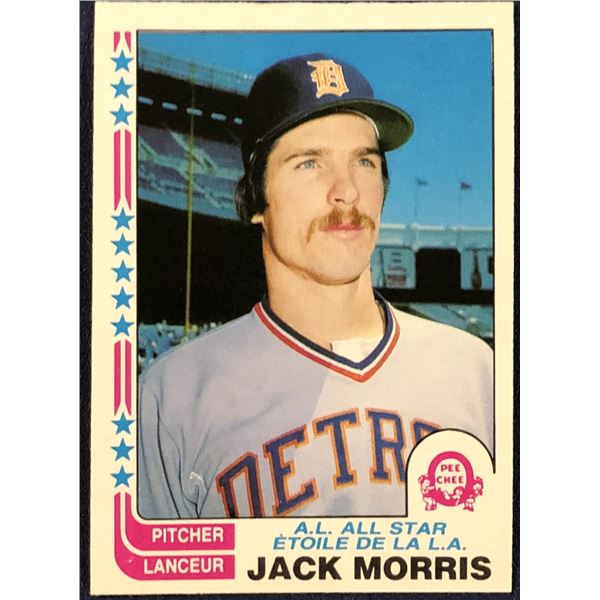 1982 O-PEE-CHEE BASEBALL JACK MORRIS (HOF)