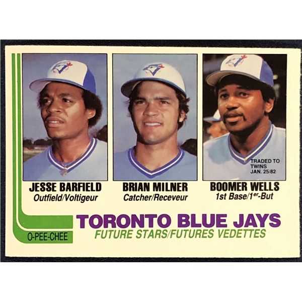 1982 O-PEE-CHEE BASEBALL JESSE BARFIELD ROOKIE CARD