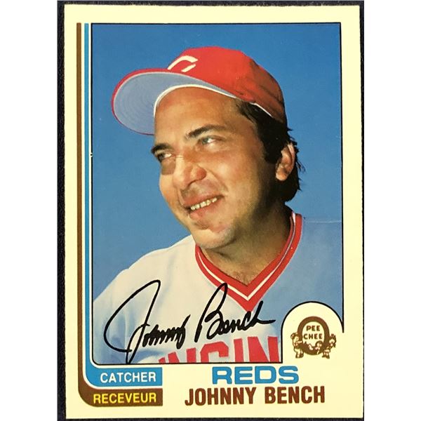 1982 O-PEE-CHEE BASEBALL JOHNNY BENCH (HOF)