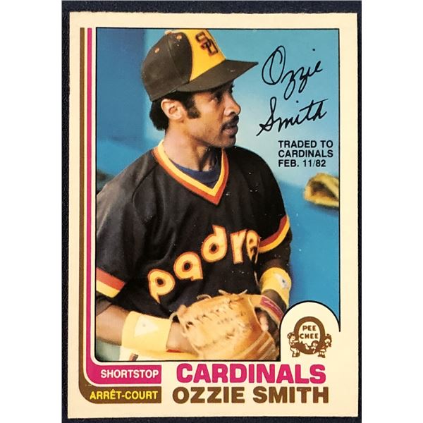 1982 O-PEE-CHEE BASEBALL OZZIE SMITH (HOF)