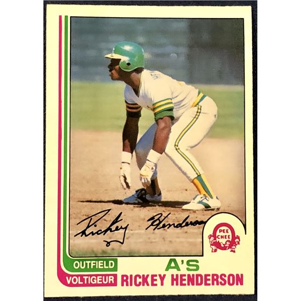 1982 O-PEE-CHEE BASEBALL RICKEY HENDERSON (HOF)