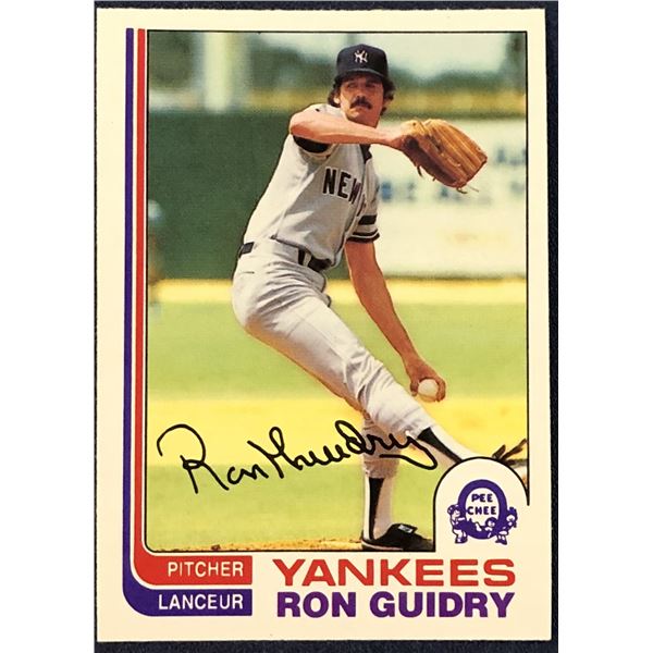 1982 O-PEE-CHEE BASEBALL RON GUIDRY