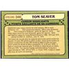 Image 2 : 1982 O-PEE-CHEE BASEBALL TOM SEAVER (HOF)