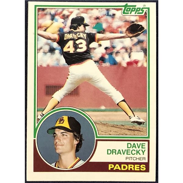 1983 TOPPS DAVE DRAVECKY ROOKIE CARD