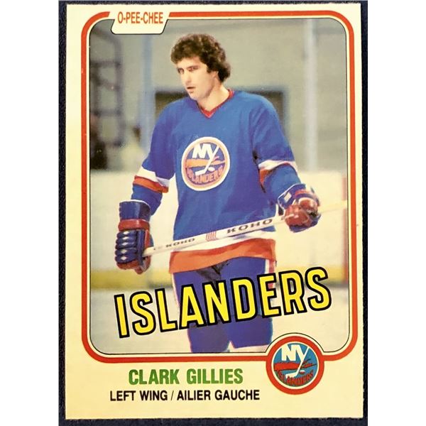 1981-82 O-PEE-CHEE CLARK GILLIES (HOF)