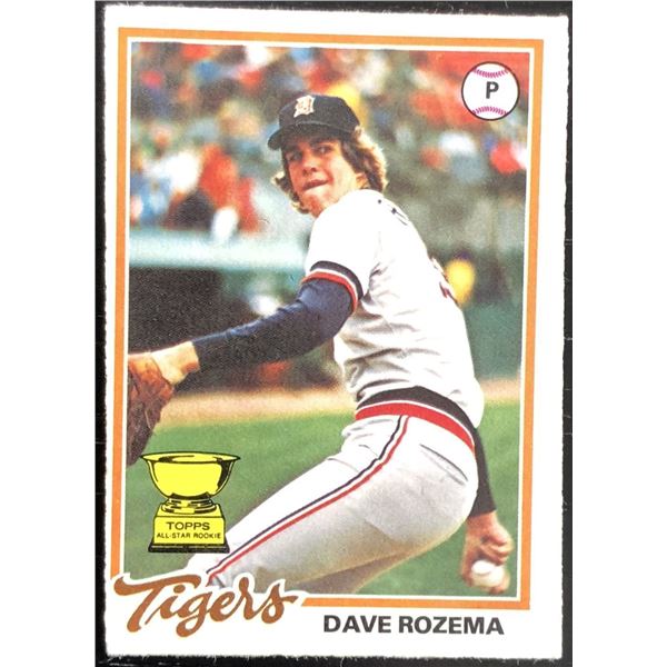 1978 O-PEE-CHEE DAVE ROZEMA ROOKIE CARD