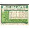 Image 2 : 1977 TOPPS BERT BLYLEVEN (HOF)