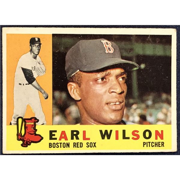 1960 TOPPS WHITE BACKS EARL WILSON ROOKIE CARD