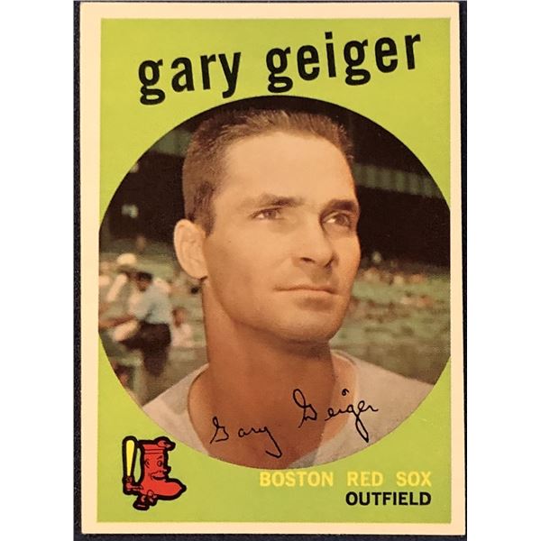 1959 TOPPS WHITE BACKS HIGH NUMBERS GARY GEIGER ROOKIE CARD