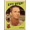 Image 1 : 1959 TOPPS WHITE BACKS HIGH NUMBERS GARY GEIGER ROOKIE CARD
