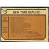 Image 2 : 1973-74 TOPPS NHL NEW YORK RANGERS