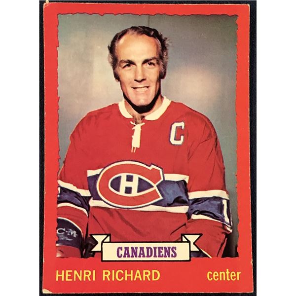1973-74 O-PEE-CHEE NHL HENRI RICHARD (HOF)