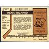 Image 2 : 1973-74 O-PEE-CHEE NHL HENRI RICHARD (HOF)