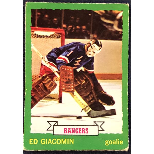 1973-74 O-PEE-CHEE NHL EDDIE GIACOMIN (HOF)