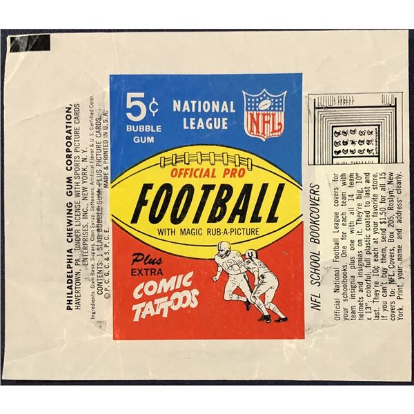 1965 PHILADELPHIA CHEWING GUM NFL WRAPPER
