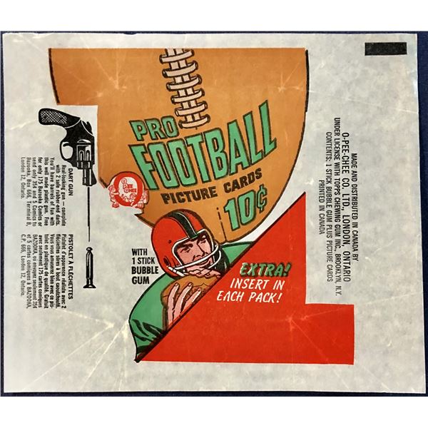 1970 O-PEE-CHEE FOOTBALL WRAPPER