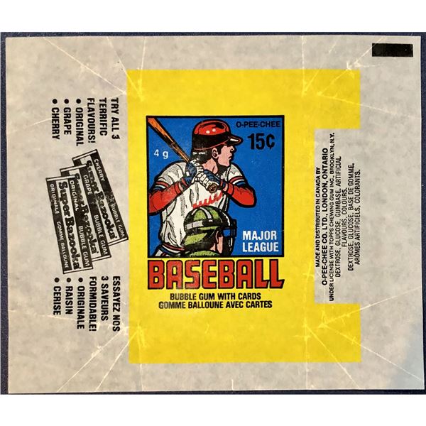 1979 O-PEE-CHEE BASEBALL WRAPPER