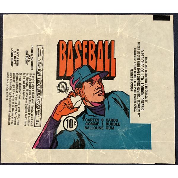 1972 O-PEE-CHEE BASEBALL WRAPPER
