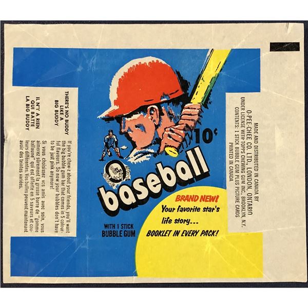 1971 O-PEE-CHEE BASEBALL WRAPPER