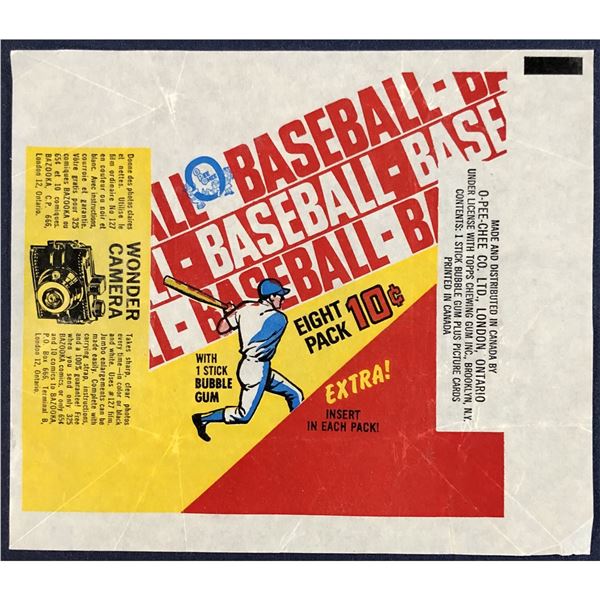 1970 O-PEE-CHEE BASEBALL WRAPPER